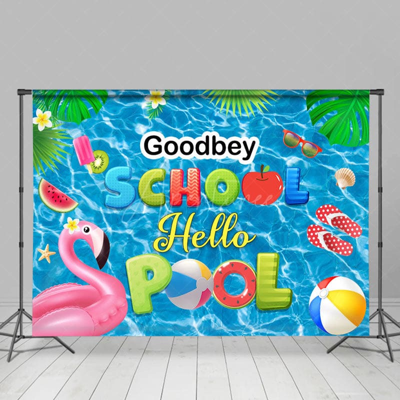 Aperturee - Aperturee Hawaii Floral Vacation Pool Party Summer Backdrop