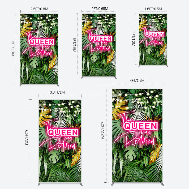 Aperturee - Aperturee Hawaii Queen Retirement Party Bash Rectangle Backdrop