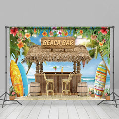 Aperturee - Aperturee Hawaiian Wooden Beach Bar Summer Vibe Photo Backdrop