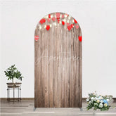 Aperturee - Aperturee Heart Wood Arch Backdrop Rustic Valentine’s Day Wedding Engagement Party Decor