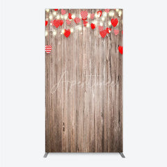 Aperturee - Aperturee Heart Wood Rectangle Backdrop Rustic Valentine’s Day Wedding Engagement Party Decor