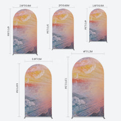 Aperturee - Aperturee Heavenly Sunrise Holy Halo Birthday Arch Backdrop