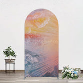 Aperturee - Aperturee Heavenly Sunrise Holy Halo Birthday Arch Backdrop