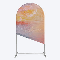 Aperturee - Aperturee Heavenly Sunrise Holy Halo Birthday Arch Backdrop
