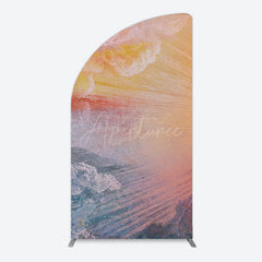 Aperturee - Aperturee Heavenly Sunrise Holy Halo Birthday Half Moon Arch Backdrop