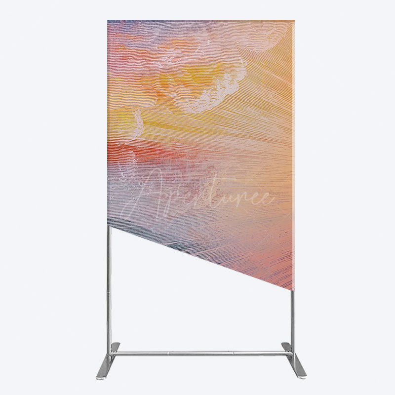 Aperturee - Aperturee Heavenly Sunrise Holy Halo Birthday Rectangle Backdrop
