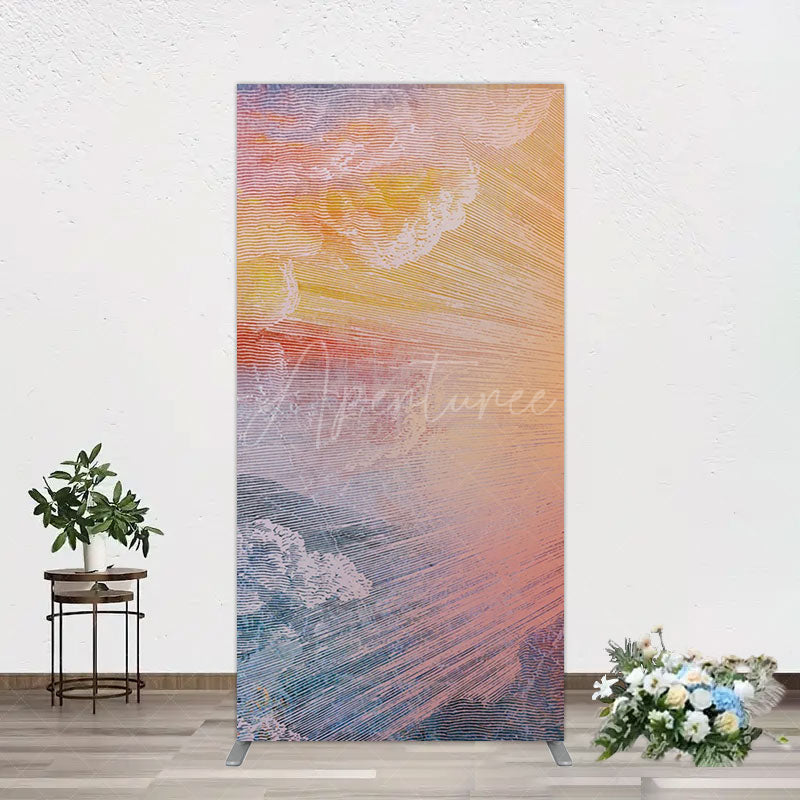 Aperturee - Aperturee Heavenly Sunrise Holy Halo Birthday Rectangle Backdrop