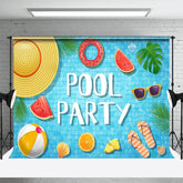 Aperturee - Aperturee Hello Summer Hawaiian Pool Holiday Party Backdrop