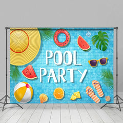 Aperturee - Aperturee Hello Summer Hawaiian Pool Holiday Party Backdrop