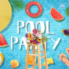 Aperturee - Aperturee Hello Summer Hawaiian Pool Holiday Party Backdrop