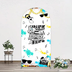 Aperturee - Aperturee Hip Hop Sunglasses Note Gold Necklace Arch Backdrop