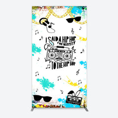 Aperturee - Aperturee Hip Hop Sunglasses Note Gold Necklace Rectangle Backdrop