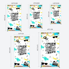 Aperturee - Aperturee Hip Hop Sunglasses Note Gold Necklace Rectangle Backdrop