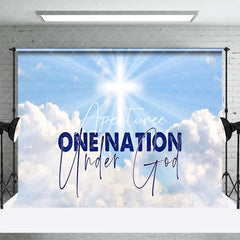 Aperturee - Aperturee Holy Light Blue Sky One Nation Under God Backdrop