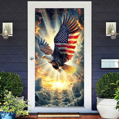Aperturee - Aperturee Holy Light Cloud Eagle Independence Day Door Cover