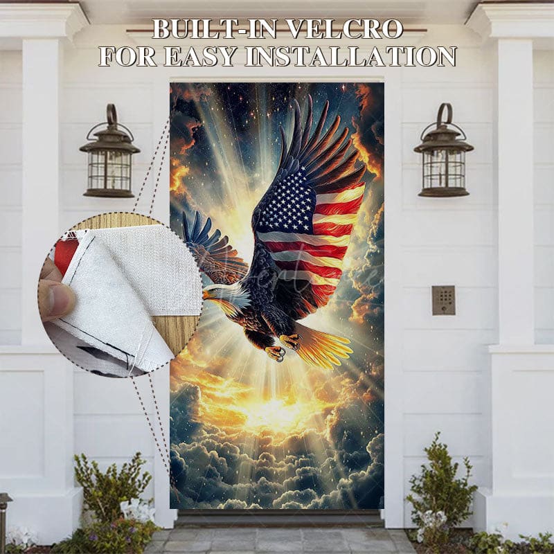 Aperturee - Aperturee Holy Light Cloud Eagle Independence Day Door Cover