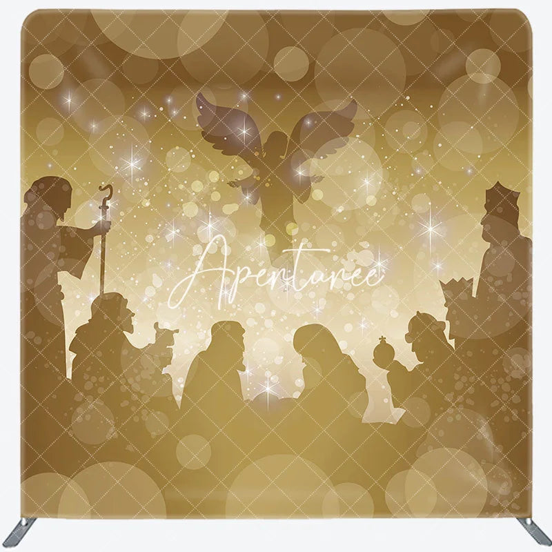 Aperturee - Aperturee Holy Light Nativity Christmas Pillow Case Backdrop