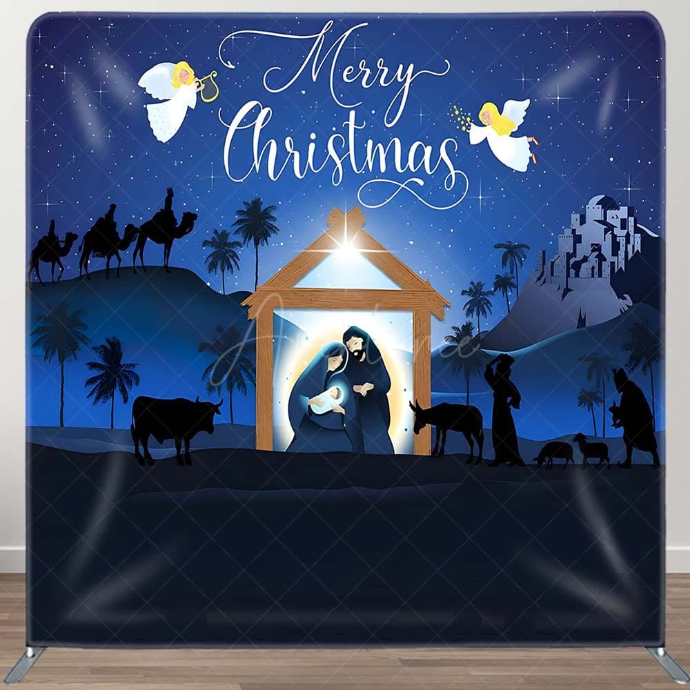 Aperturee - Aperturee Holy Light Star Jesus Born Tension Fabric Backdrop