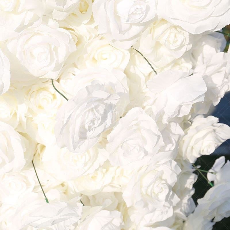 Aperturee - Aperturee Holy Pure White Rose Arch Flower Wall Wedding Decor