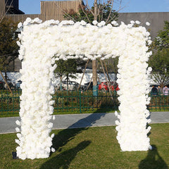 Aperturee - Aperturee Holy Pure White Rose Arch Flower Wall Wedding Decor