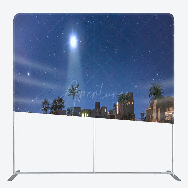 Aperturee - Aperturee Holy Star Night Jesus Birth Pillow Case Backdrop