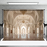 Aperturee - Aperturee Holy White Elegant Mosque Architecture Photo Backdrop
