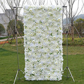 Aperturee - Aperturee Holy White Romantic Rose Wedding Artificial Floral Wall