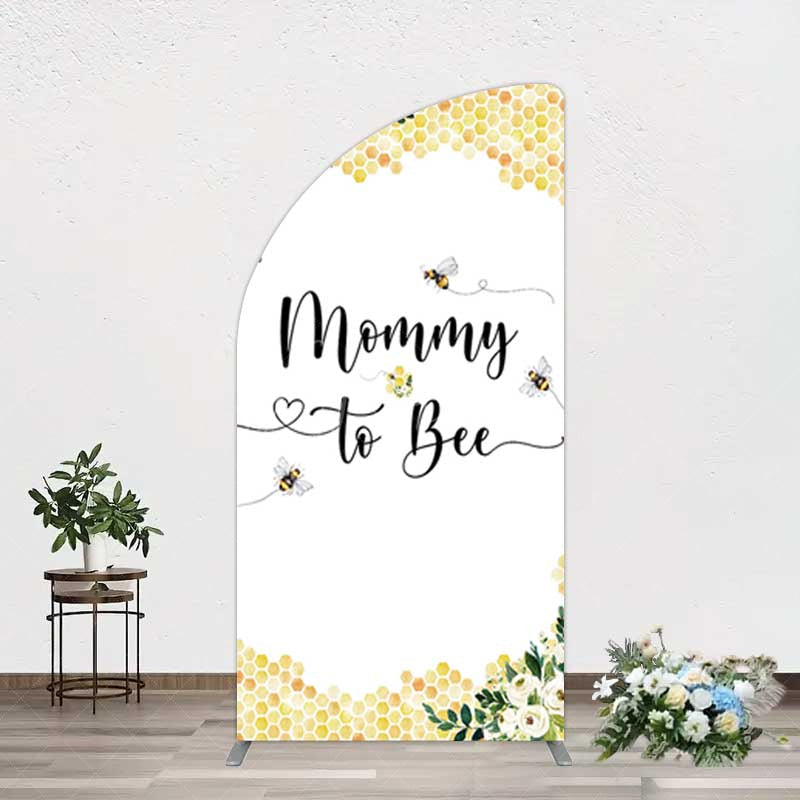 Aperturee Aperturee Honeycomb Mommy To Bee Baby Shower Half Moon Arch Backdrop