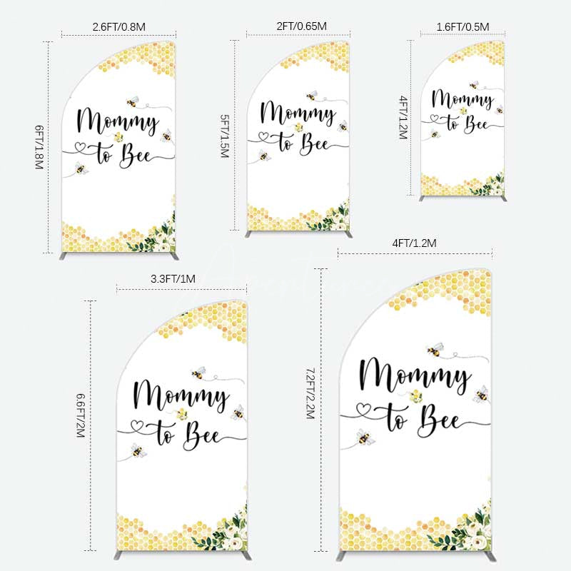 Aperturee Aperturee Honeycomb Mommy To Bee Baby Shower Half Moon Arch Backdrop