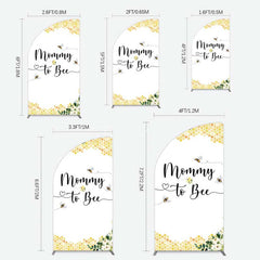 Aperturee Aperturee Honeycomb Mommy To Bee Baby Shower Half Moon Arch Backdrop