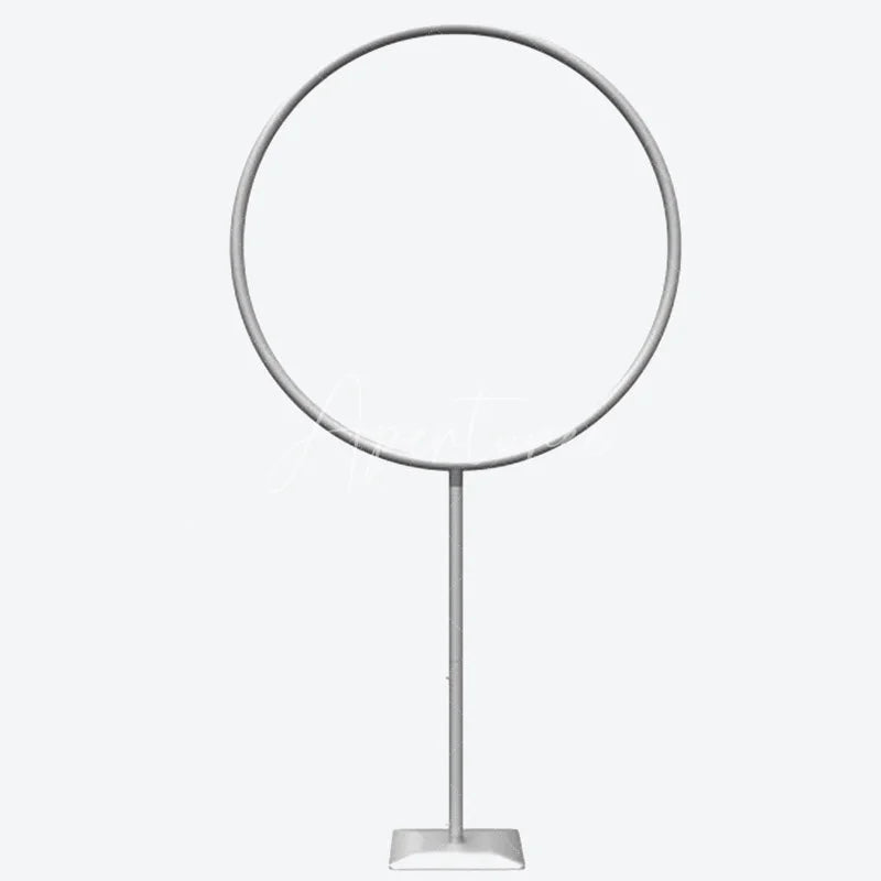 Aperturee - Aperturee Hoop Balloon Circle Loop Stand for Party Question Mark Half Circle Shape Gender Reveal Decor Balloon Frame
