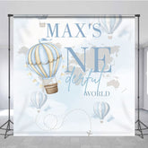 Aperturee - Aperturee Hot Air Balloon Custom Onederful Birthday Backdrop