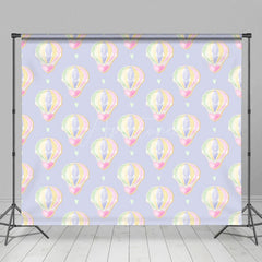 Aperturee - Aperturee Hot Air Balloon Heart Birthday Cake Smash Backdrop