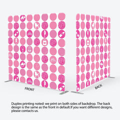 Aperturee - Aperturee Hot Glitter Pink Round Sticker Square Tension Backdrop