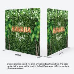 Aperturee - Aperturee Hot Havana Night Fabric Backdrop Cover for Birthday