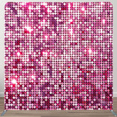 Aperturee - Aperturee Hot Pink Sparkle Sequins Party Pillow Case Backdrop