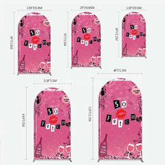 Aperturee - Aperturee Hot Pink That is So Fetch Arch Backdrop Mean Girls Theme Bridal Shower and Party Decoration