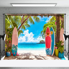 Aperturee - Aperturee Hot Summer Hawaii Beach Surfboard Holiday Backdrop