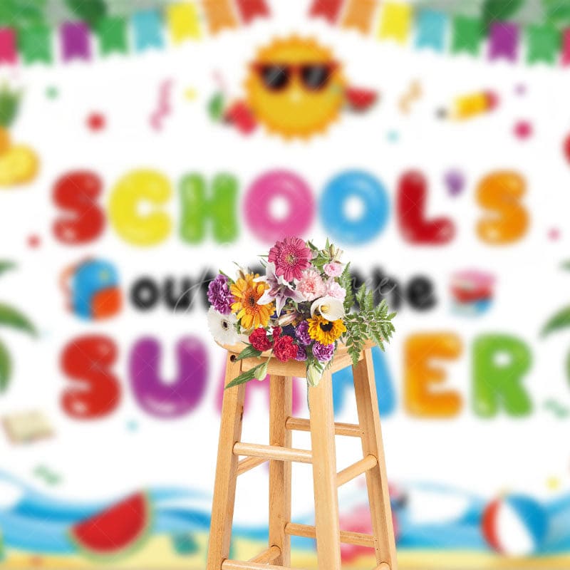 Aperturee - Aperturee Hot Summer Pool Party Happy Holiday Beach Backdrop