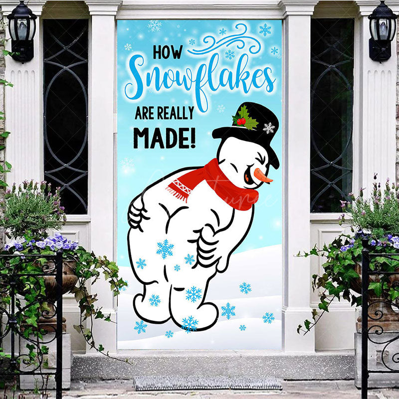 Aperturee Aperturee How Snowflakes Are Really Made Christmas Door Cover