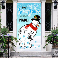 Aperturee Aperturee How Snowflakes Are Really Made Christmas Door Cover