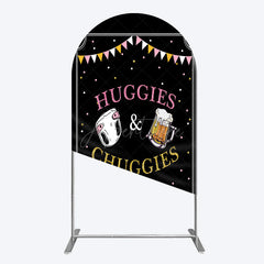 Aperturee - Aperturee Huggies And Chuggies Cute Baby Shower Arch Backdrop