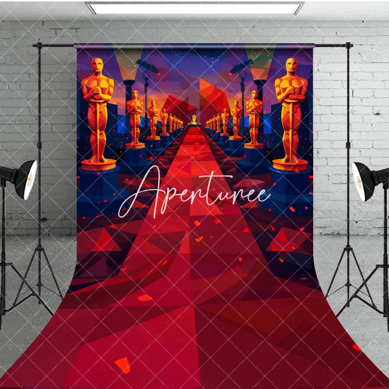 Aperturee - Aperturee Human Chess Sculpture Red Carpet Stage Sweep Backdrop