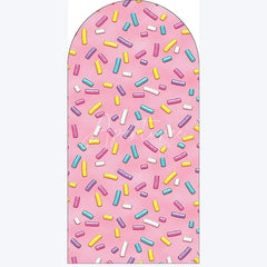 Aperturee - Aperturee Ice Cream Dessert Birthday Backdrop Sweet Candy Themed Arch Decor Fun Party Photo Booth for Girls