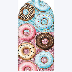 Aperturee - Aperturee Ice Cream Dessert Birthday Backdrop Sweet Candy Themed Arch Decor Fun Party Photo Booth for Girls