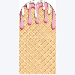 Aperturee - Aperturee Ice Cream Dessert Birthday Backdrop Sweet Candy Themed Arch Decor Fun Party Photo Booth for Girls