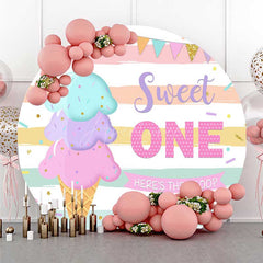 Aperturee Aperturee Ice Cream Scoop First Girls Birthday Round Cover