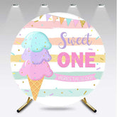 Aperturee Aperturee Ice Cream Scoop First Girls Birthday Round Cover