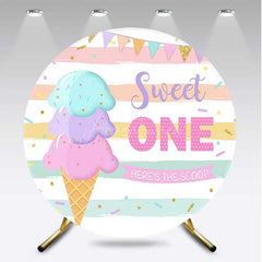 Aperturee Aperturee Ice Cream Scoop First Girls Birthday Round Cover
