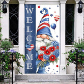 Aperturee - Aperturee Independence Day Vibe Gnome Welcome Home Door Cover